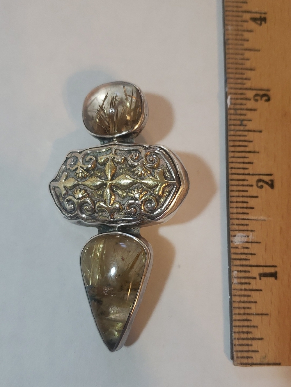Amy Kahn Russell AKR Handcrafted Sterling Silver Pendant Pin Brooch Signed